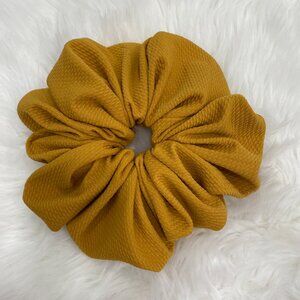 Women's Hair Scrunchie. Mustard Color. XL. Resortwear. Cute. Special Ocassion.